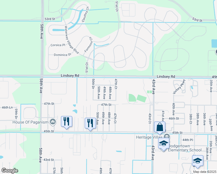 map of restaurants, bars, coffee shops, grocery stores, and more near 4835 48th Avenue in Vero Beach