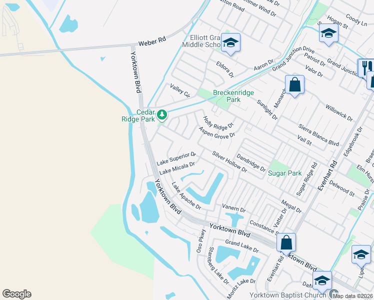 map of restaurants, bars, coffee shops, grocery stores, and more near 4302 Lake Superior Drive in Corpus Christi