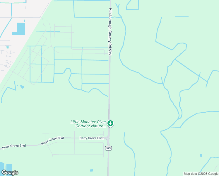 map of restaurants, bars, coffee shops, grocery stores, and more near County Road 579 in Wimauma
