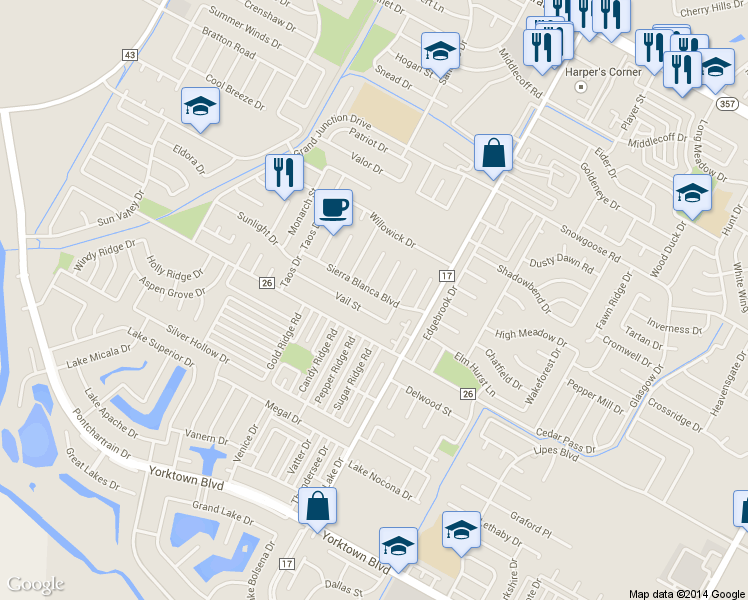 map of restaurants, bars, coffee shops, grocery stores, and more near 7042 Buttermilk Drive in Corpus Christi