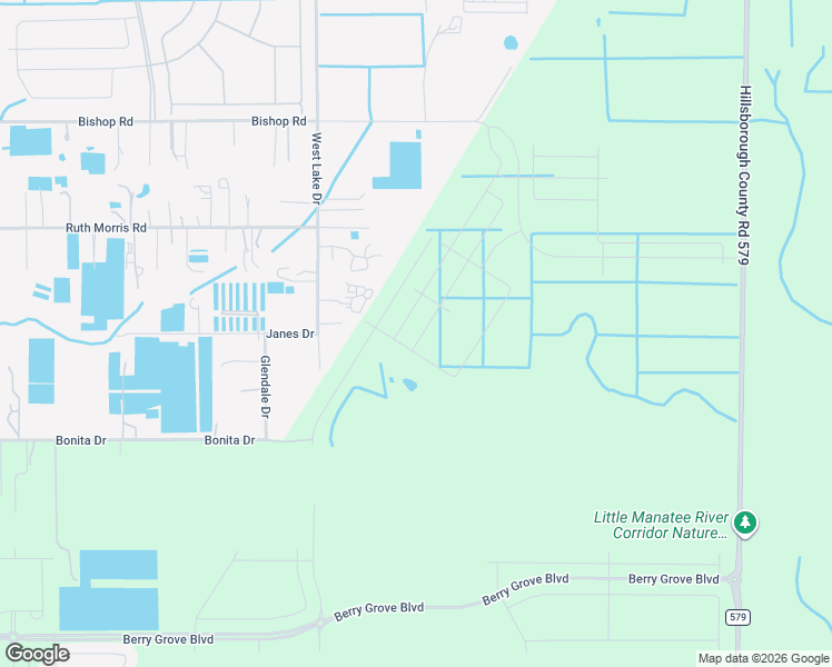 map of restaurants, bars, coffee shops, grocery stores, and more near 2514 West Lake Drive in Wimauma