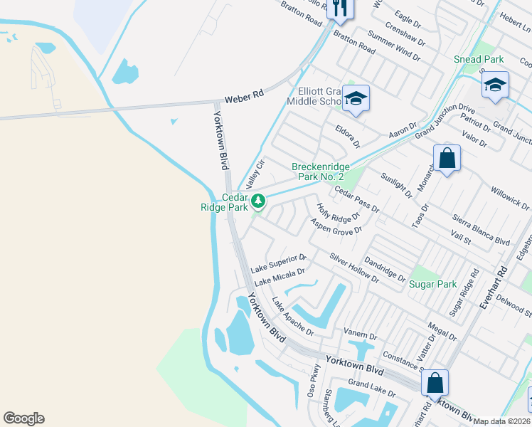 map of restaurants, bars, coffee shops, grocery stores, and more near 7322 Sun Valley Drive in Corpus Christi