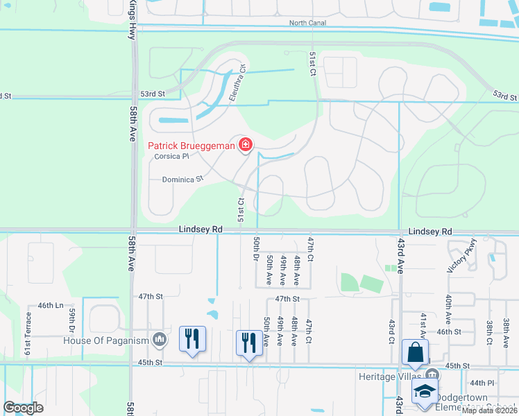 map of restaurants, bars, coffee shops, grocery stores, and more near 4894 Overton Circle in Vero Beach