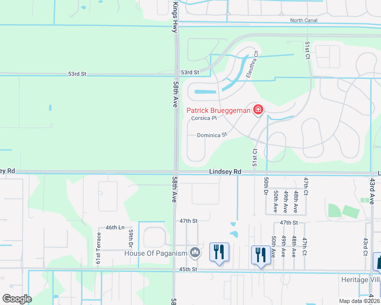 map of restaurants, bars, coffee shops, grocery stores, and more near 5000 Corsica Square in Vero Beach