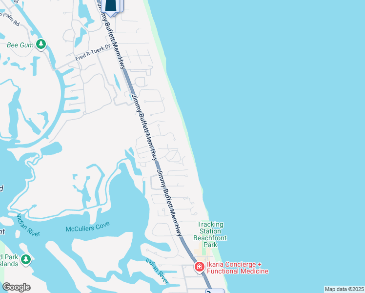 map of restaurants, bars, coffee shops, grocery stores, and more near 5400 Florida A1A in Indian River Shores