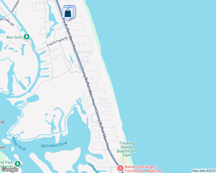map of restaurants, bars, coffee shops, grocery stores, and more near 101 Mariner Beach Lane in Vero Beach