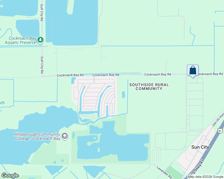 map of restaurants, bars, coffee shops, grocery stores, and more near 3939 Leilani Lane in Ruskin