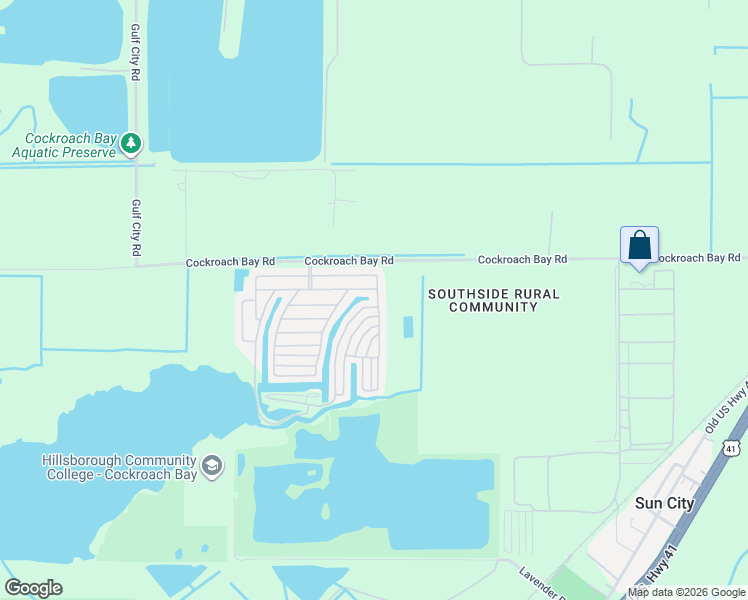 map of restaurants, bars, coffee shops, grocery stores, and more near 3939 Leilani Lane in Ruskin