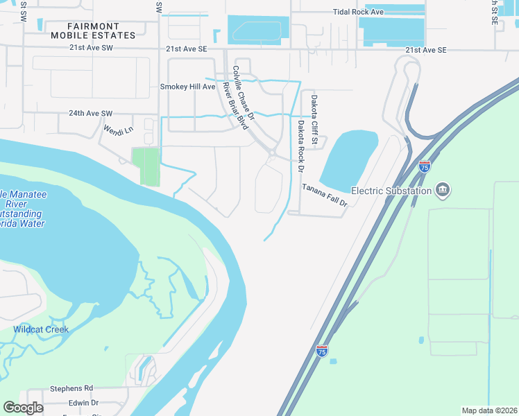 map of restaurants, bars, coffee shops, grocery stores, and more near 2601 Yukon Cliff Drive in Ruskin