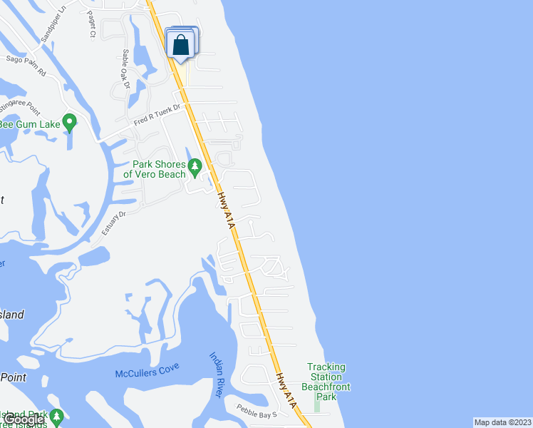 map of restaurants, bars, coffee shops, grocery stores, and more near 5554 Highway A1A in Indian River Shores