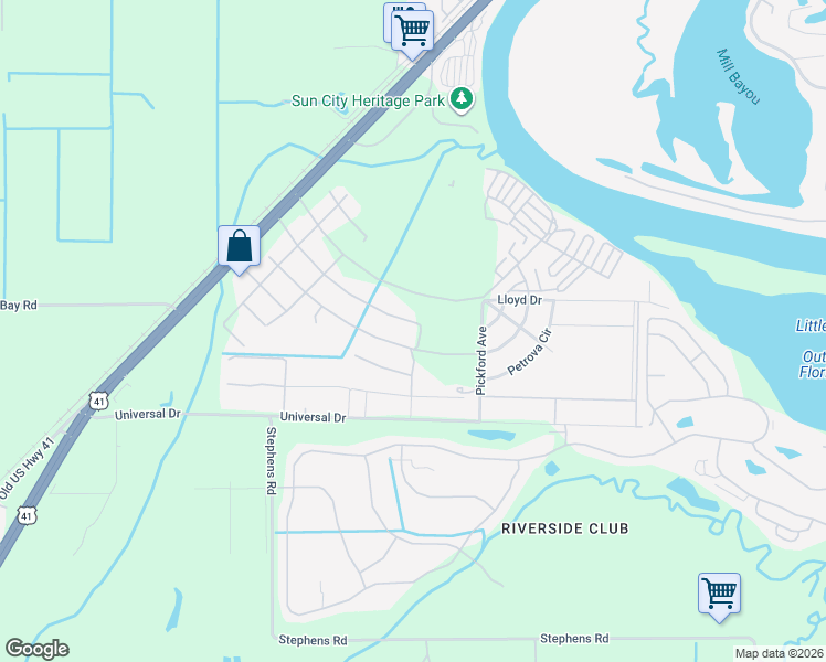map of restaurants, bars, coffee shops, grocery stores, and more near 2603 Ince Drive in Ruskin