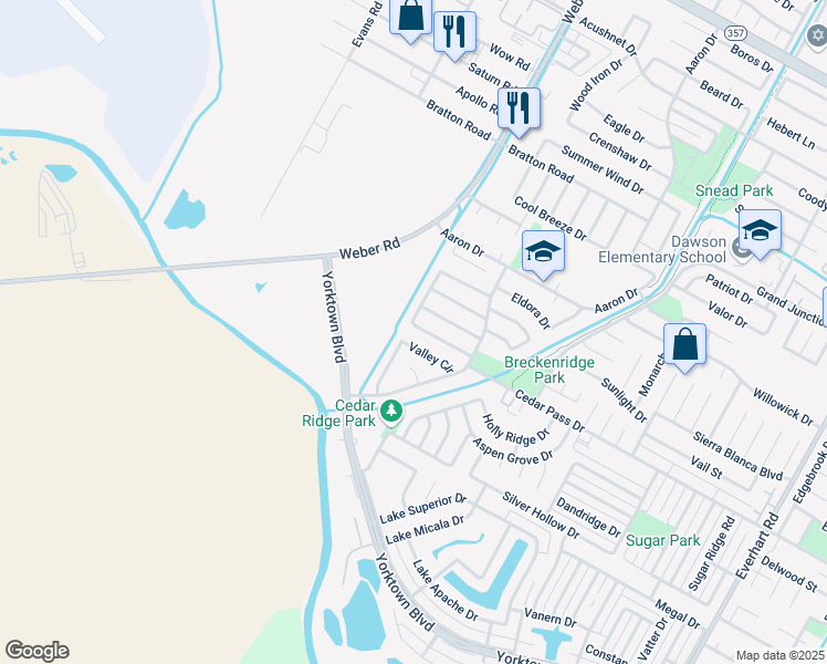 map of restaurants, bars, coffee shops, grocery stores, and more near 7153 Lake Tahoe Drive in Corpus Christi