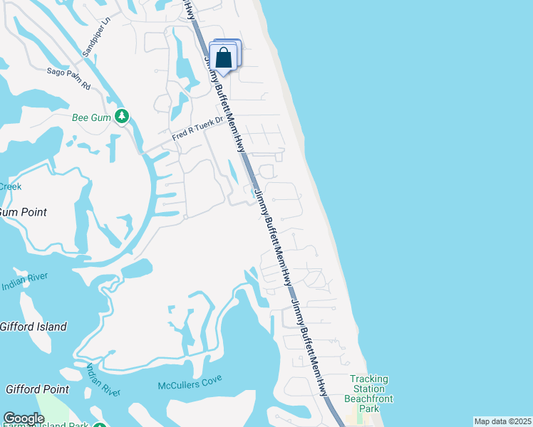 map of restaurants, bars, coffee shops, grocery stores, and more near 5601 Highway A1A in Vero Beach