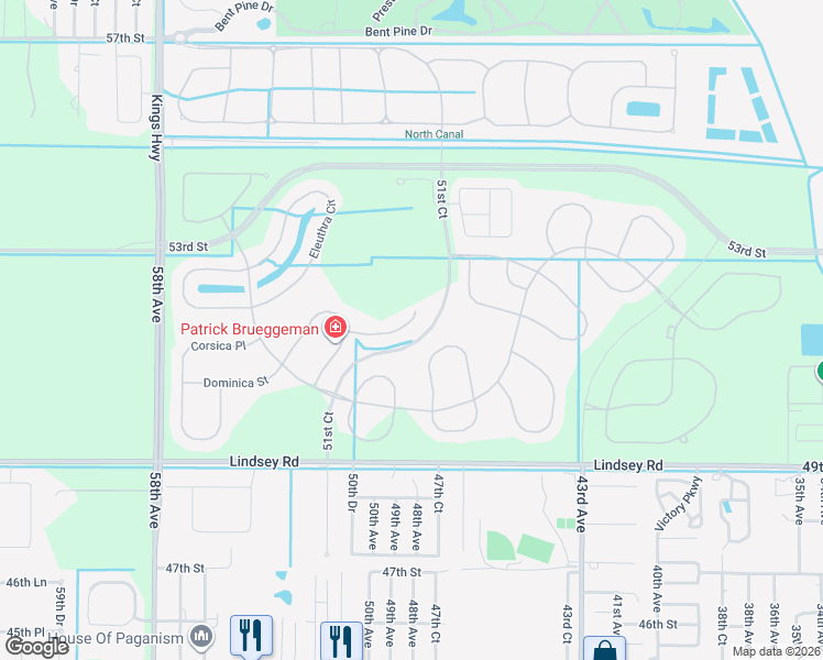 map of restaurants, bars, coffee shops, grocery stores, and more near 4815 Green Island Place in Vero Beach