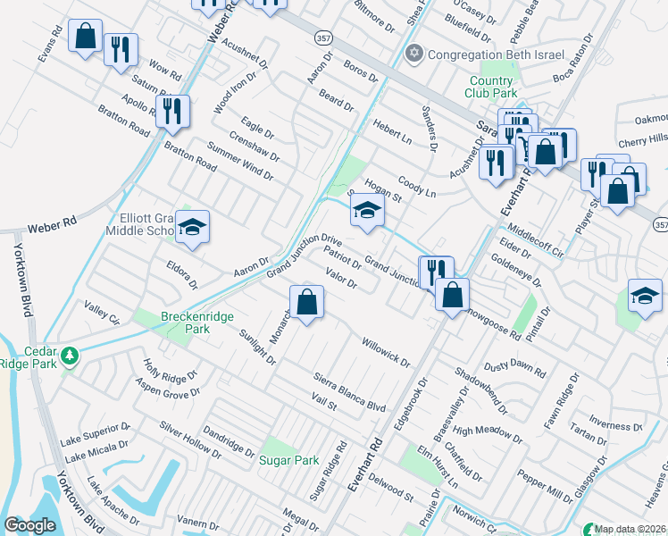 map of restaurants, bars, coffee shops, grocery stores, and more near 4626 Wales Drive in Corpus Christi