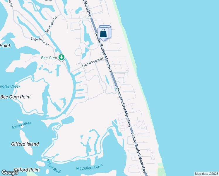 map of restaurants, bars, coffee shops, grocery stores, and more near 300 Park Shores Circle in Indian River Shores