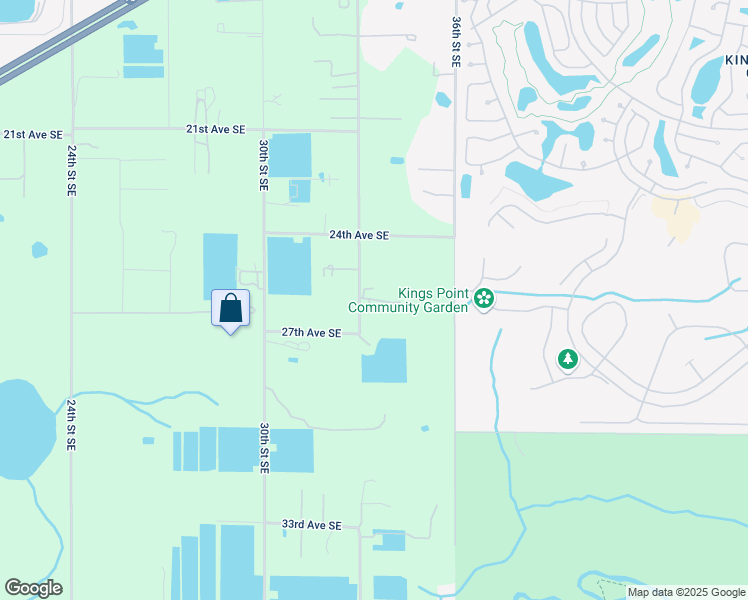 map of restaurants, bars, coffee shops, grocery stores, and more near 2424 33rd Street Southeast in Ruskin