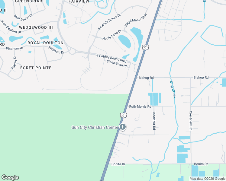 map of restaurants, bars, coffee shops, grocery stores, and more near 1611 Emerald Dunes Drive in Sun City Center