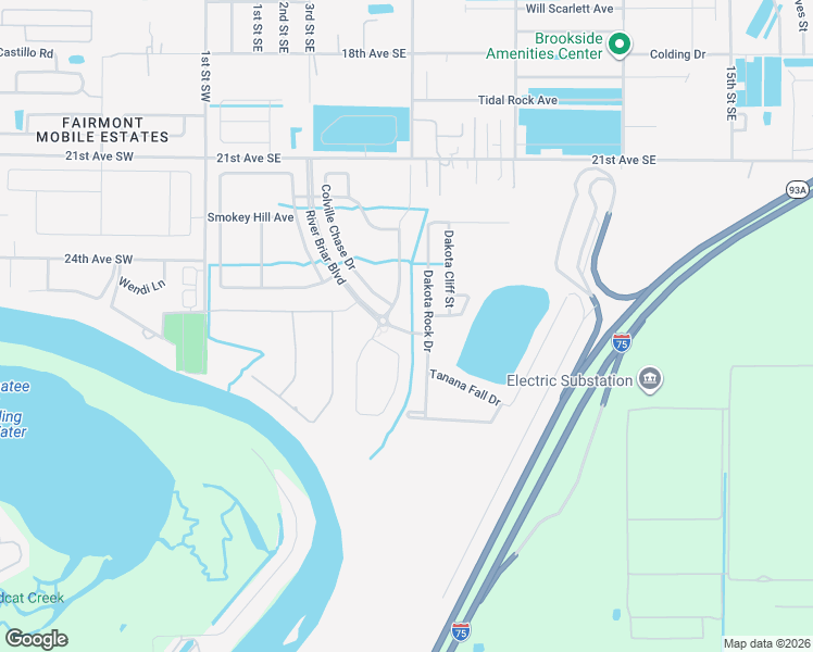 map of restaurants, bars, coffee shops, grocery stores, and more near 2512 River Briar Boulevard in Ruskin