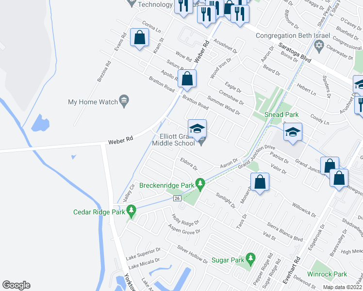 map of restaurants, bars, coffee shops, grocery stores, and more near 7044 Emelie Circle in Corpus Christi