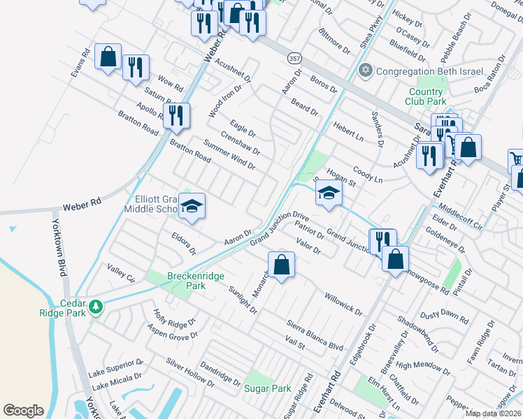 map of restaurants, bars, coffee shops, grocery stores, and more near 4387 East Wind Drive in Corpus Christi