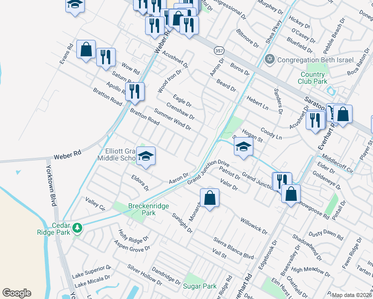 map of restaurants, bars, coffee shops, grocery stores, and more near 6917 Aaron Drive in Corpus Christi