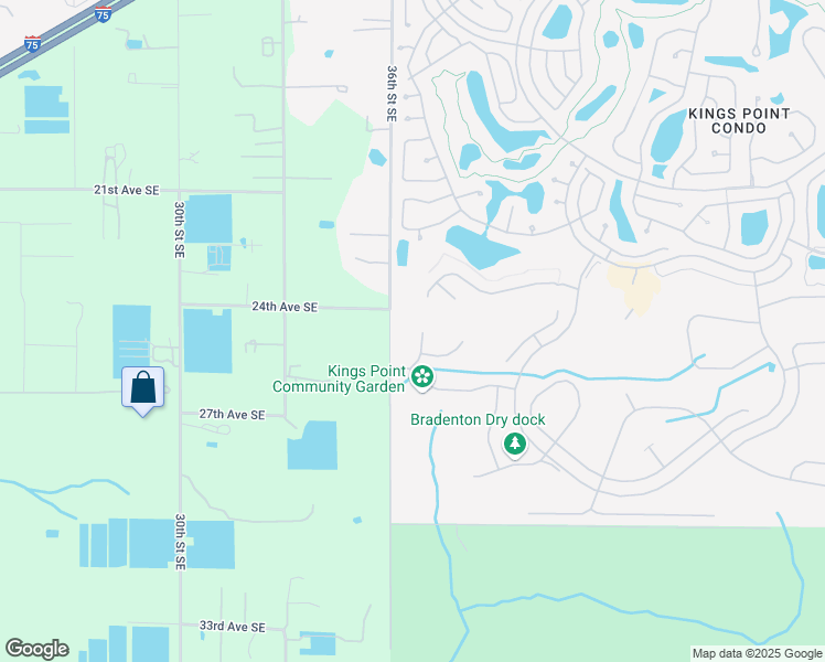 map of restaurants, bars, coffee shops, grocery stores, and more near 2407 Richmond Greens Court in Sun City Center