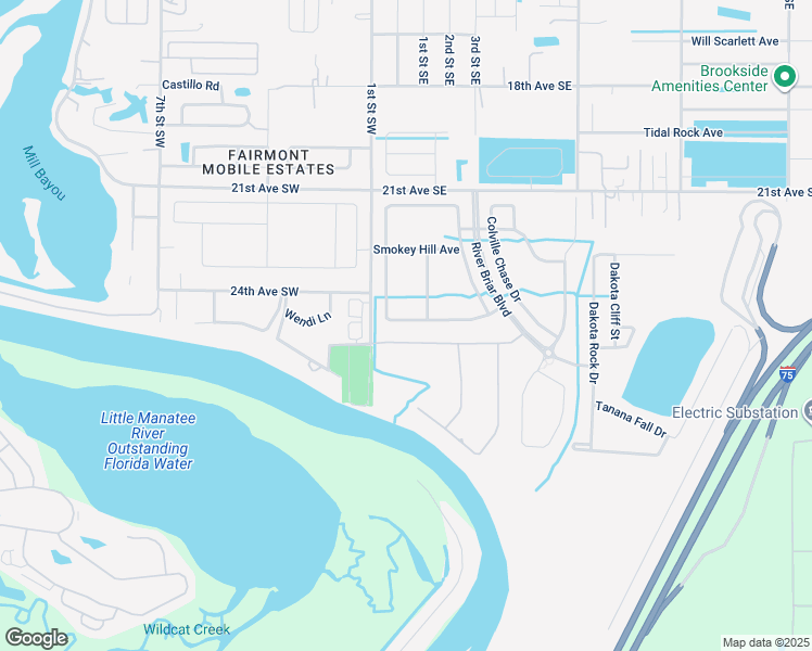 map of restaurants, bars, coffee shops, grocery stores, and more near 2347 Roanoke Springs Drive in Ruskin