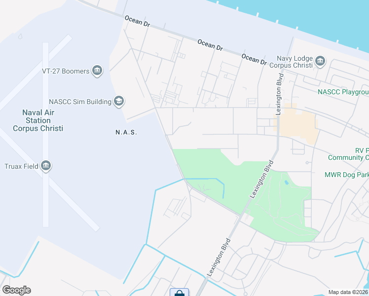 map of restaurants, bars, coffee shops, grocery stores, and more near Avenue F in Corpus Christi