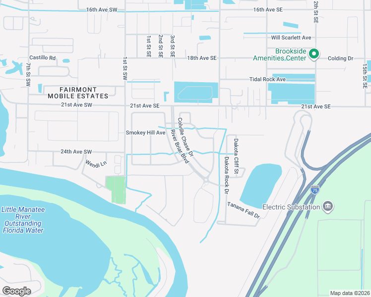map of restaurants, bars, coffee shops, grocery stores, and more near 2230 Colville Chase Drive in Ruskin