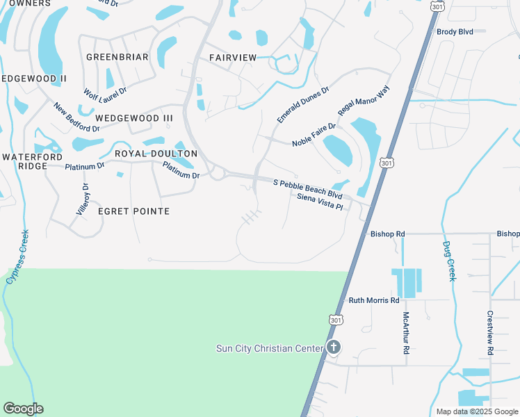 map of restaurants, bars, coffee shops, grocery stores, and more near 1336 Emerald Dunes Drive in Sun City Center