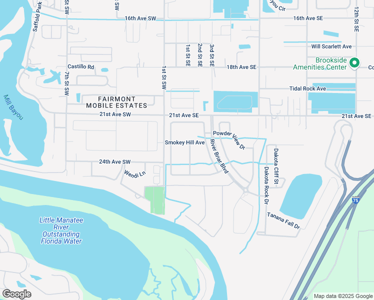 map of restaurants, bars, coffee shops, grocery stores, and more near 2316 Roanoke Springs Drive in Ruskin
