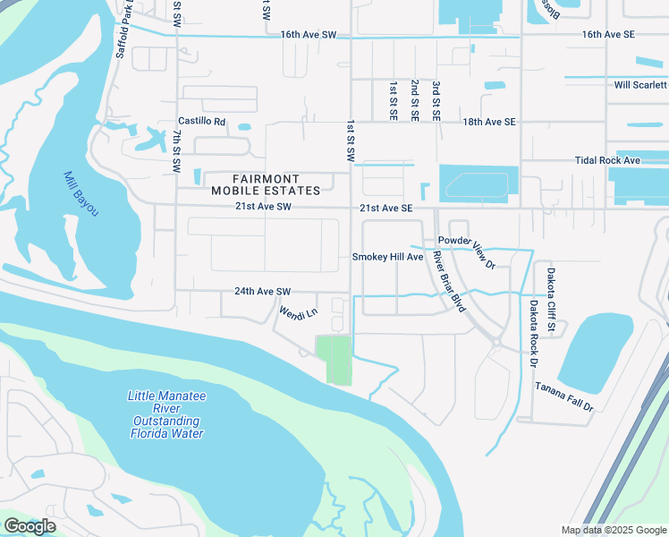 map of restaurants, bars, coffee shops, grocery stores, and more near 252 Cascade Bend Drive in Ruskin