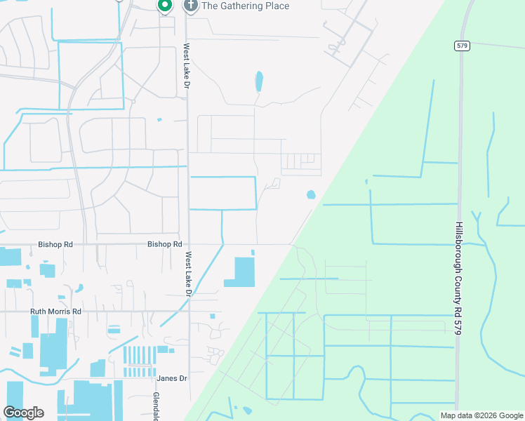 map of restaurants, bars, coffee shops, grocery stores, and more near 5804 Bishop Road in Wimauma