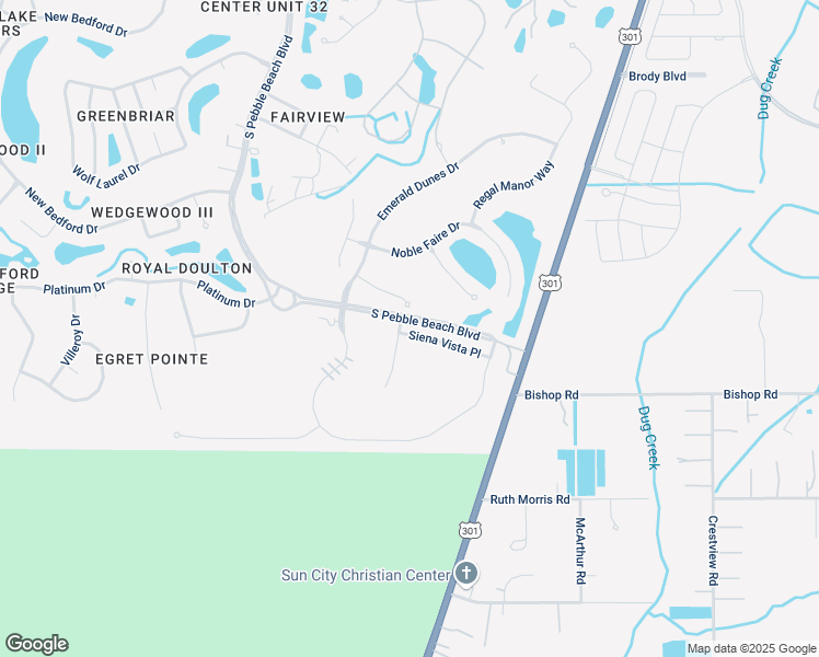 map of restaurants, bars, coffee shops, grocery stores, and more near 343 Siena Vista Place in Sun City Center
