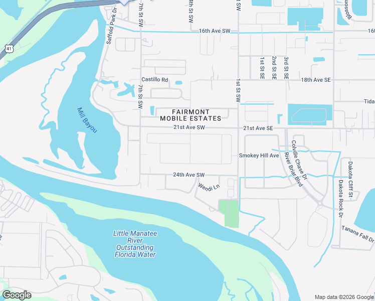 map of restaurants, bars, coffee shops, grocery stores, and more near 2207 4th Street Southwest in Ruskin