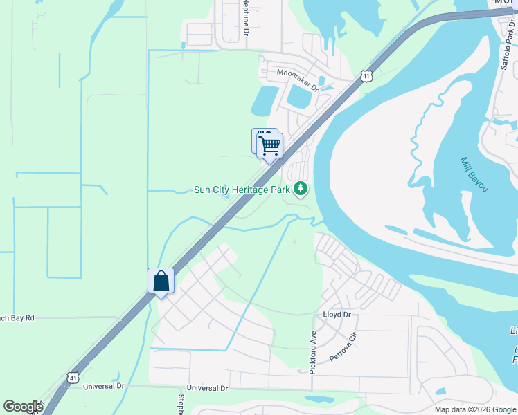 map of restaurants, bars, coffee shops, grocery stores, and more near Blythe Avenue in Ruskin