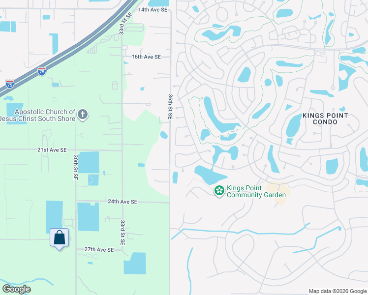 map of restaurants, bars, coffee shops, grocery stores, and more near 2467 Nantucket Harbor Loop in Sun City Center