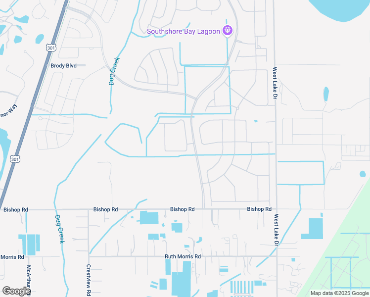 map of restaurants, bars, coffee shops, grocery stores, and more near 5384 Bishop Road in Wimauma