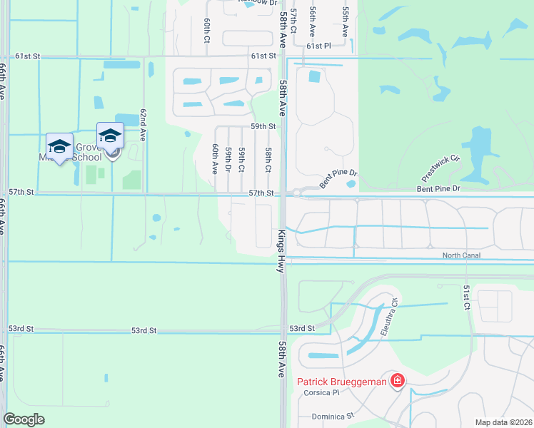 map of restaurants, bars, coffee shops, grocery stores, and more near 5825 Pine Ridge Circle in Vero Beach