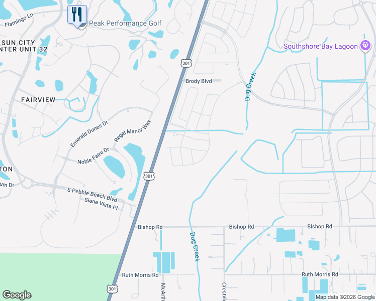 map of restaurants, bars, coffee shops, grocery stores, and more near 17203 Beach Buttercup Place in Wimauma