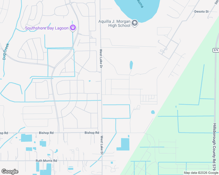 map of restaurants, bars, coffee shops, grocery stores, and more near 5808 Bishop Road in Wimauma