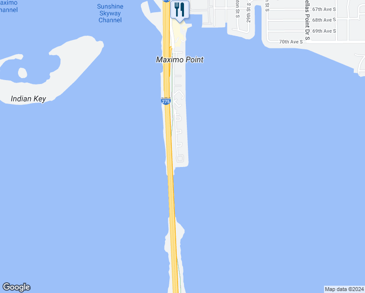 map of restaurants, bars, coffee shops, grocery stores, and more near 7600 Paradise Pointe Circle South in St. Petersburg