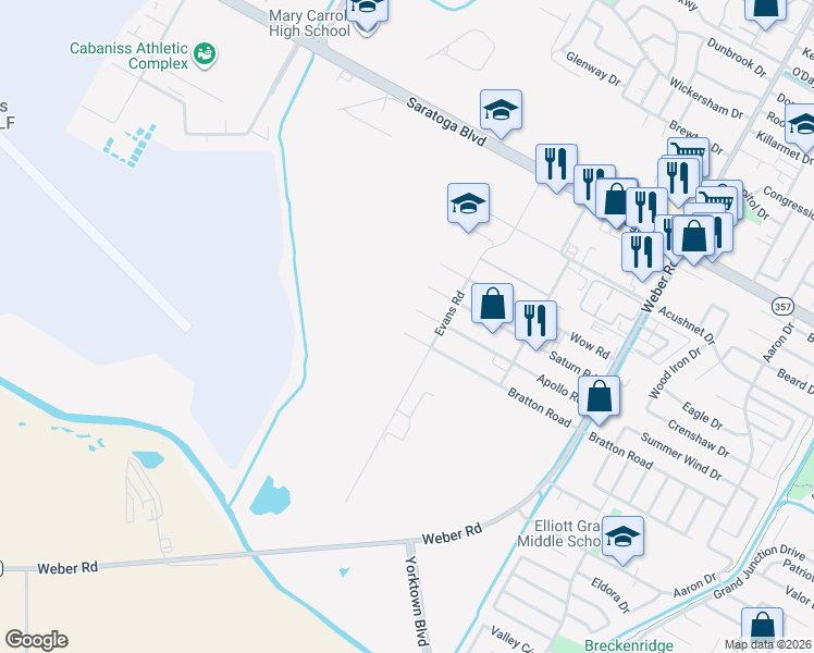 map of restaurants, bars, coffee shops, grocery stores, and more near 3602 Apollo Road in Corpus Christi