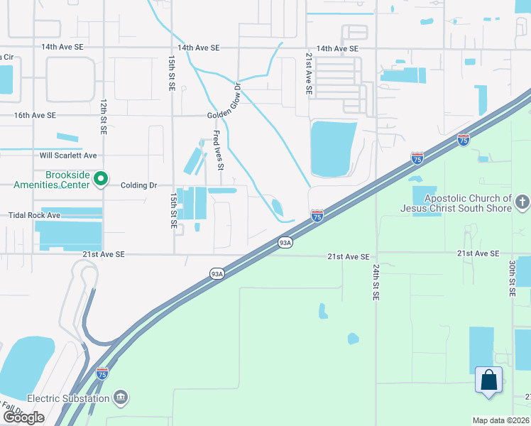 map of restaurants, bars, coffee shops, grocery stores, and more near 1802 Colding Drive in Ruskin