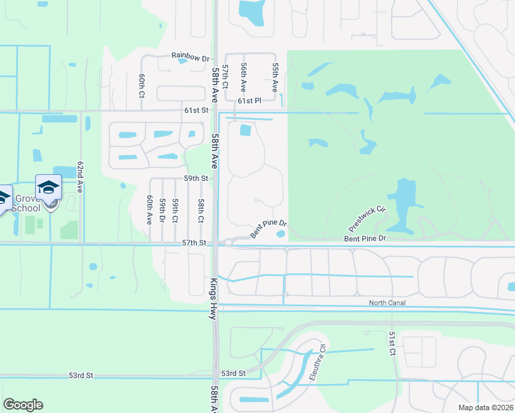 map of restaurants, bars, coffee shops, grocery stores, and more near 5725 Palmetto Preserve Road in Vero Beach