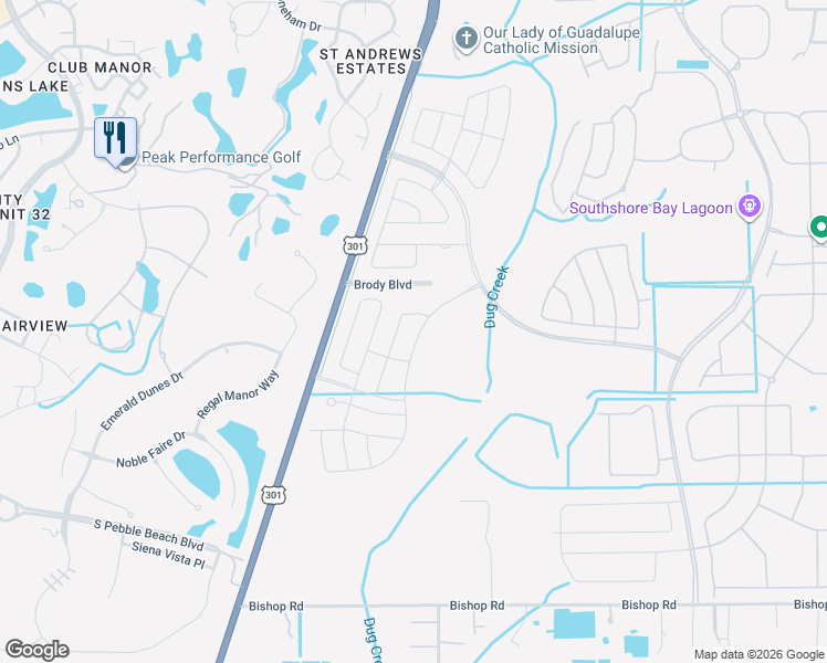 map of restaurants, bars, coffee shops, grocery stores, and more near 17111 Sunshine Mimosa Street in Wimauma