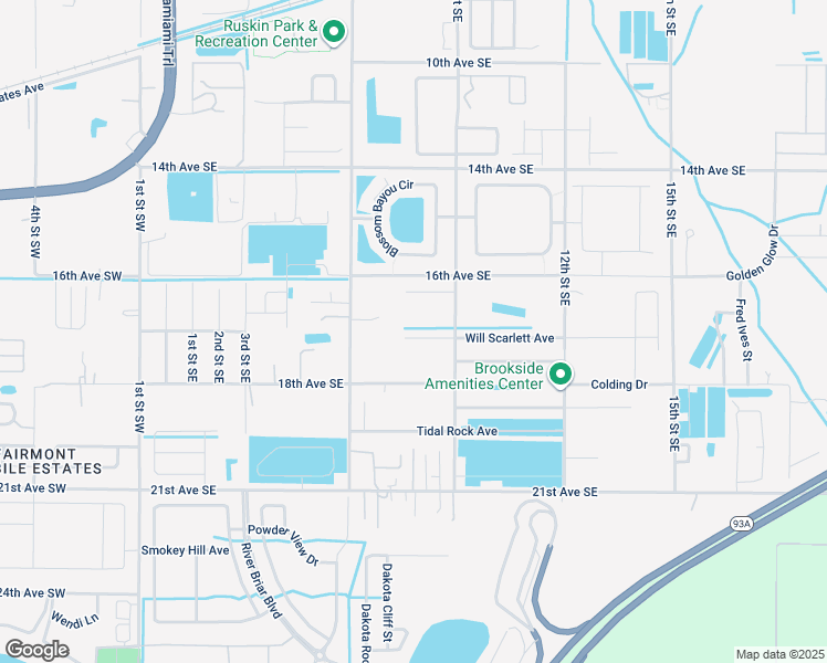 map of restaurants, bars, coffee shops, grocery stores, and more near 708 16th Avenue Southeast in Ruskin