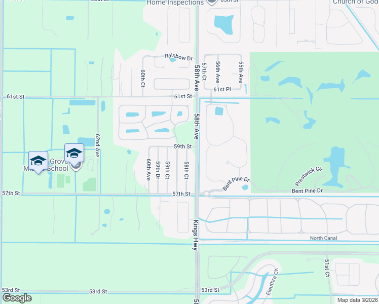 map of restaurants, bars, coffee shops, grocery stores, and more near 5880 58th Court in Vero Beach