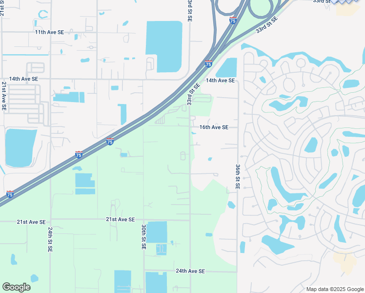 map of restaurants, bars, coffee shops, grocery stores, and more near 1613 33rd Street Southeast in Ruskin